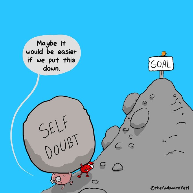 awkward yeti self doubt
