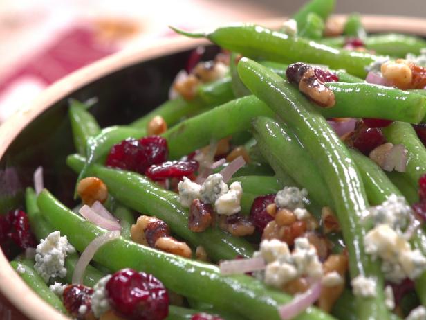 Green Beans with walnuts, cranberries, and blue cheese