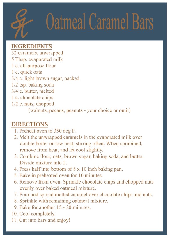 Oatmeal Caramel Bars Recipe