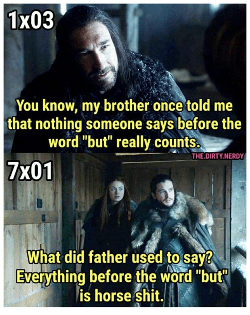 Everything before the word "but" is horse shit.