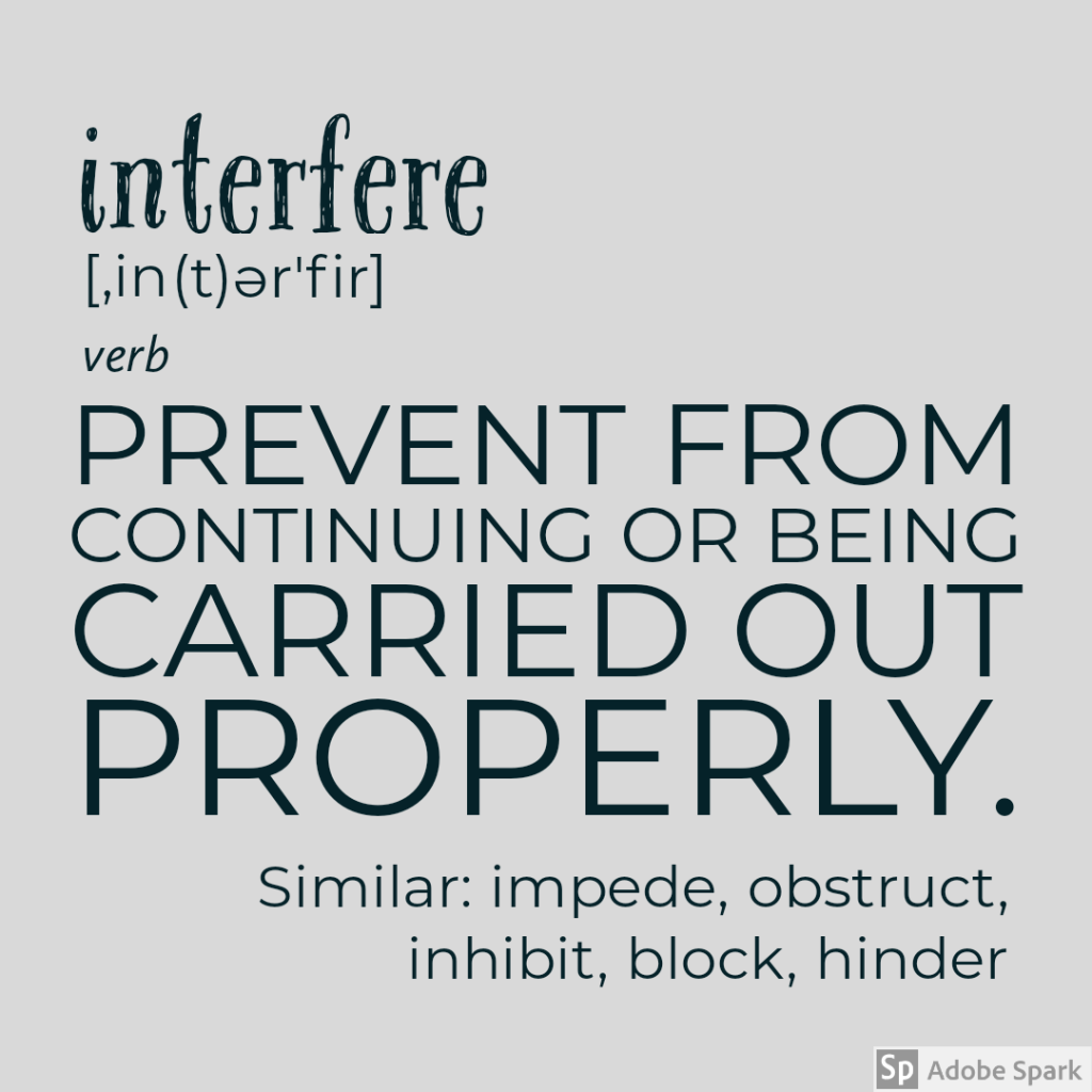 definition of interfere