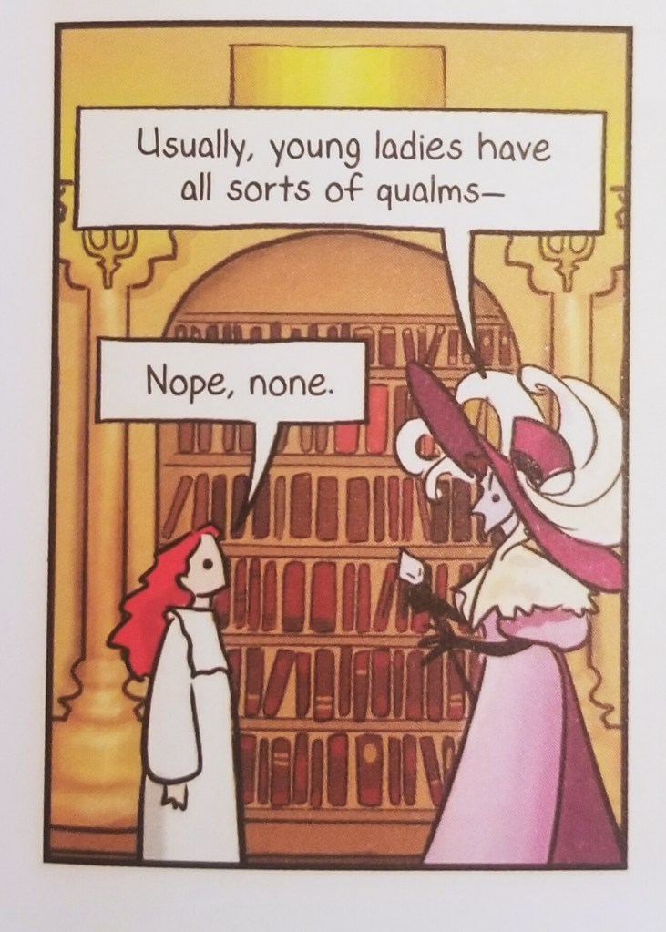 Usually, young ladies have all sorts of qualms....
Nope, none.