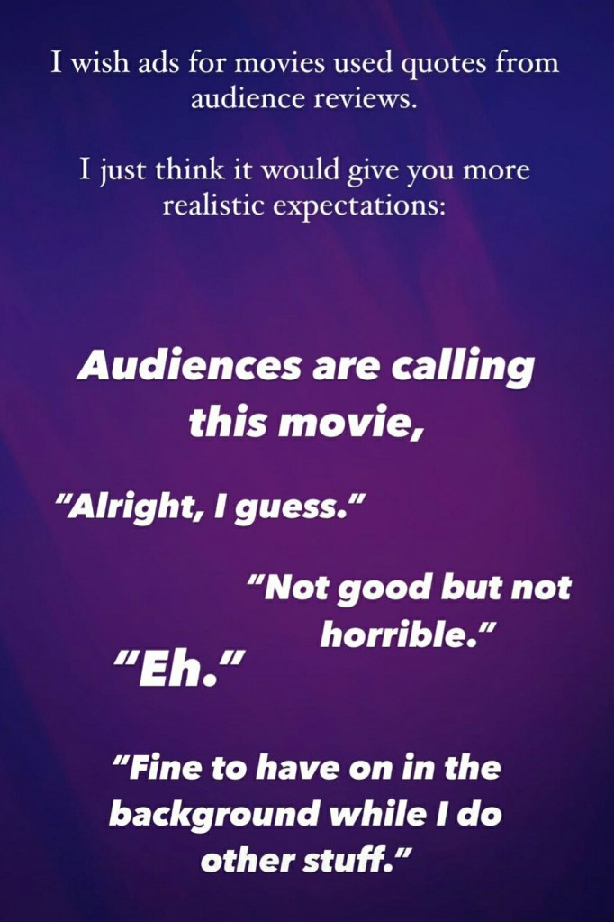 movie ads with audience reviews
