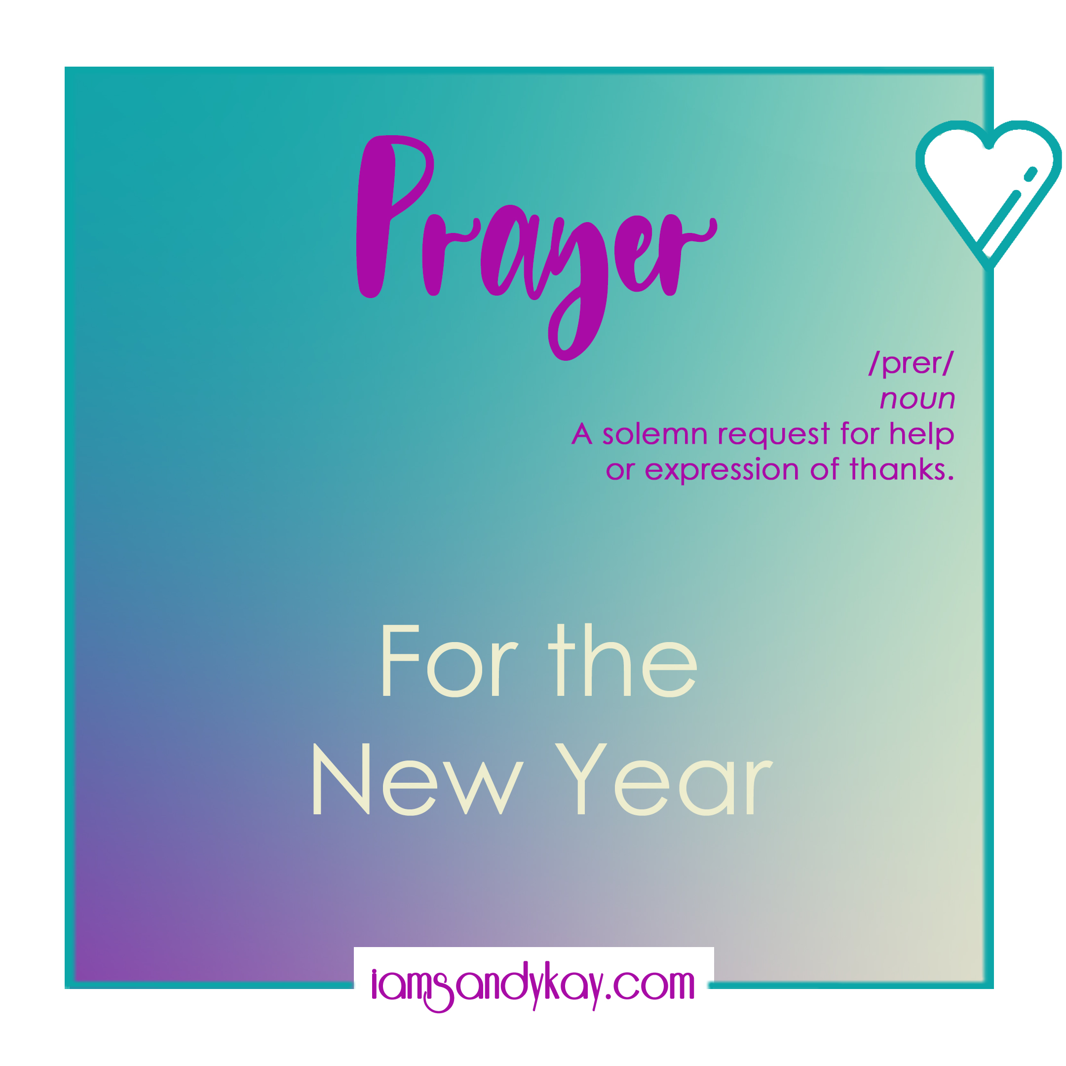 SK Prayer - For the New Year