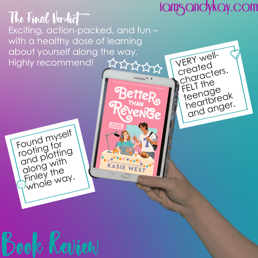 Better than Revenge by Kasie West Book Review Graphic