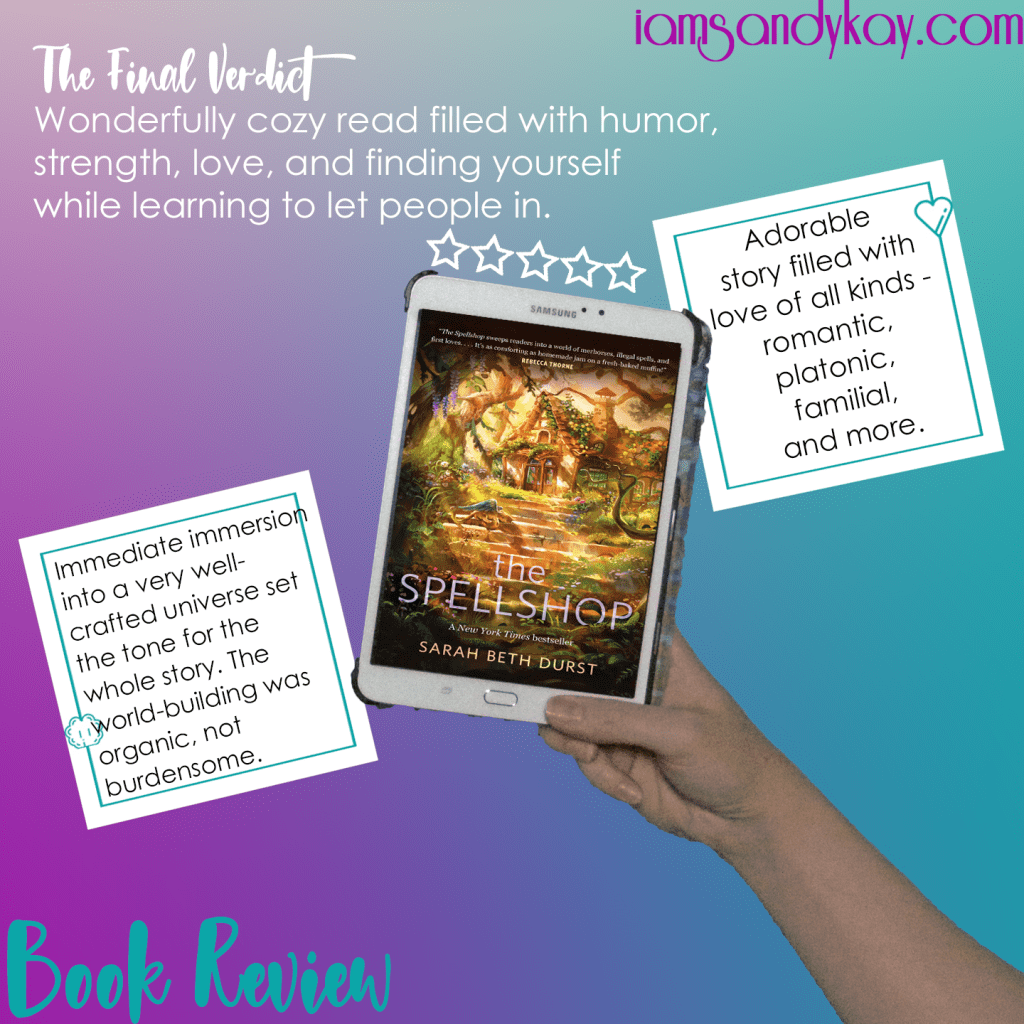The Spellshop by Sarah Beth Durst Book Review Graphic